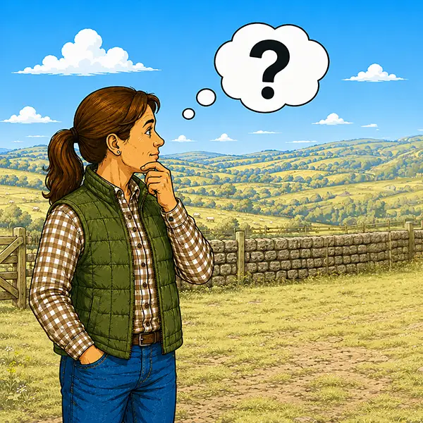 Woman farmer thinking